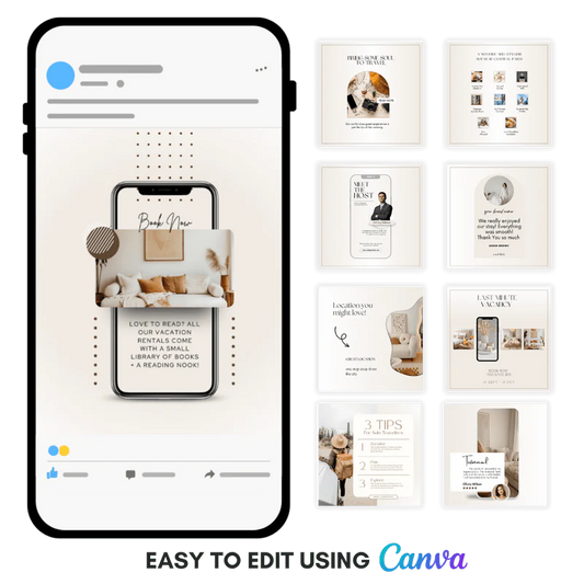 Social Media Templates for Vacation Rentals (Canva)