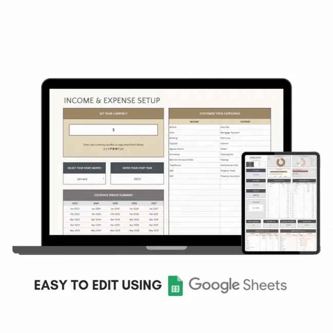 Vacation Rental Bookkeeping Spreadsheet (Google Sheets)